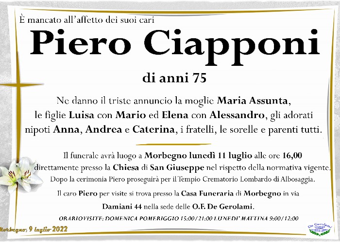 Ciapponi Piero: Immagine Elenchi