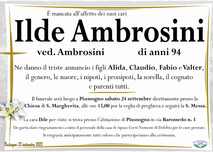 Ambrosini Ilde: Immagine Elenchi