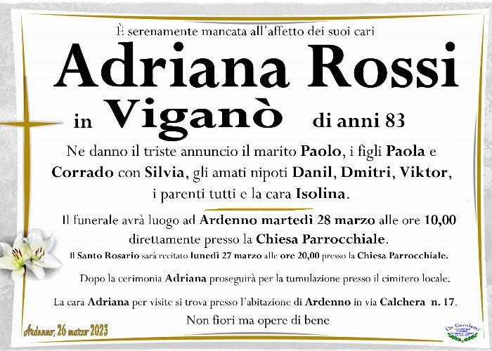 Rossi Adriana: Immagine Elenchi