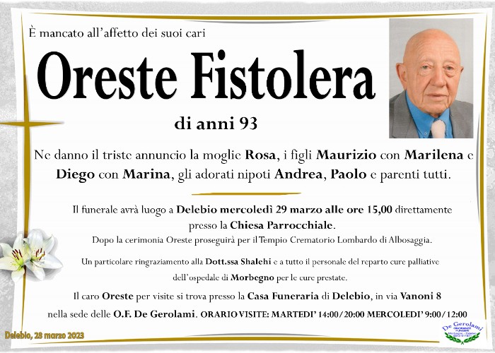 Fistolera Oreste: Immagine Elenchi