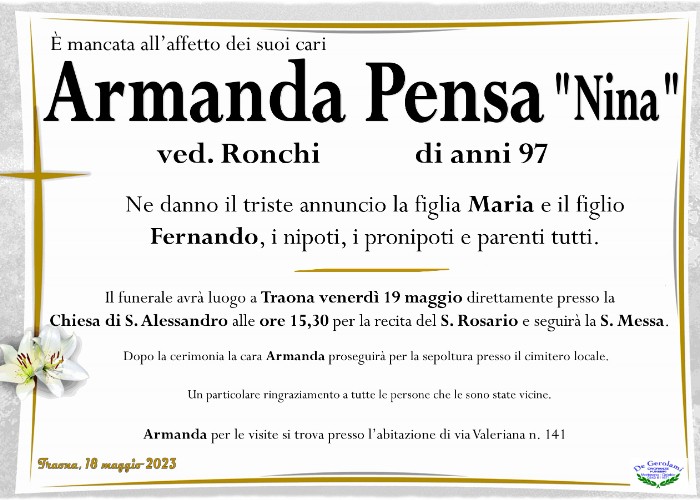 Pensa Armanda: Immagine Elenchi