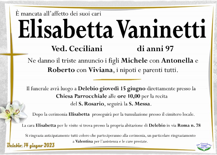 Vaninetti Elisabetta: Immagine Elenchi