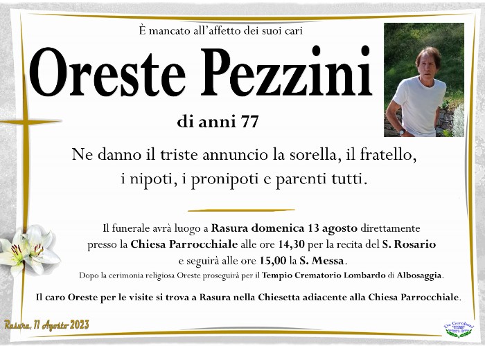 Pezzini Oreste: Immagine Elenchi