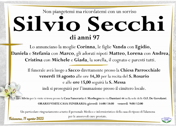 Secchi Silvio: Immagine Elenchi