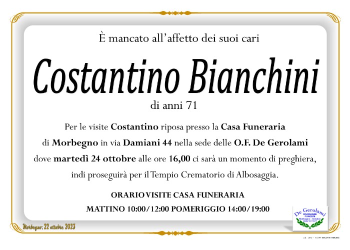 Bianchini Costantino: Immagine Elenchi