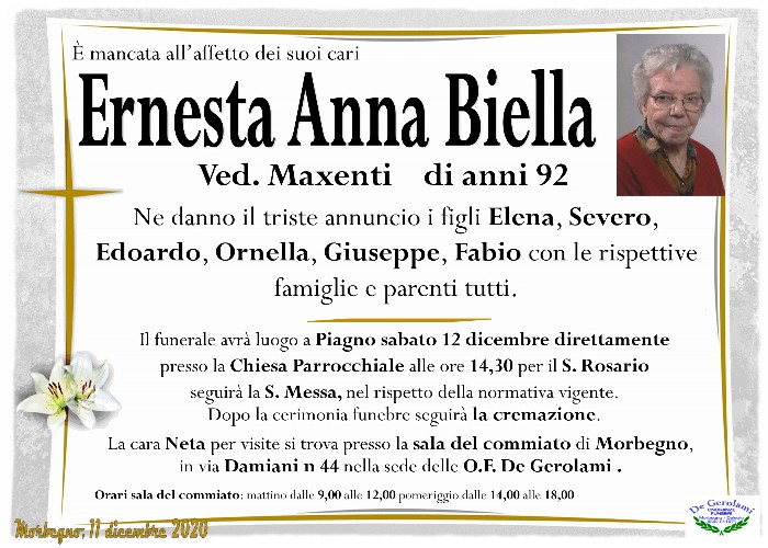 Ernesta Anna Biella: Immagine Elenchi