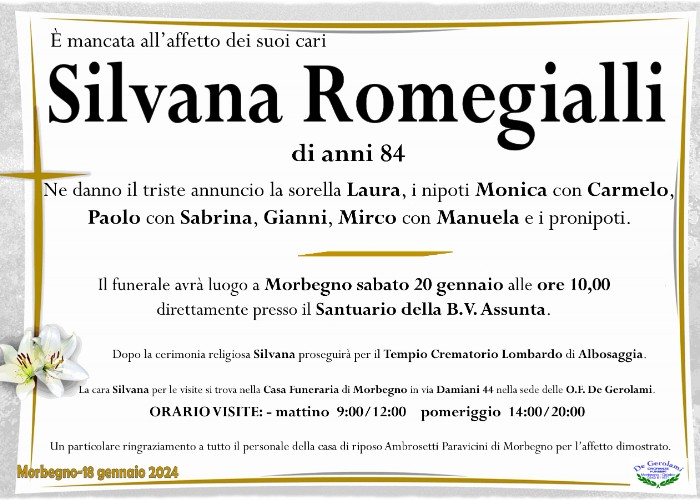 Silvana Romegialli: Immagine Elenchi