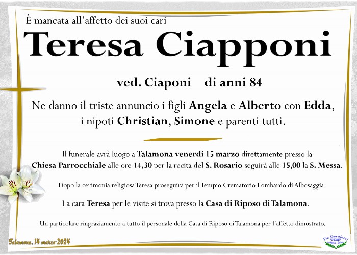 Teresa Ciapponi: Immagine Elenchi