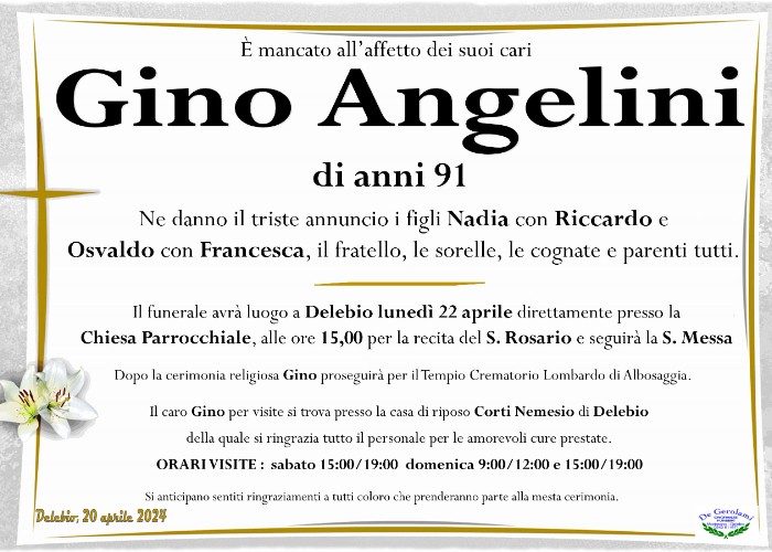 Angelini Gino: Immagine Elenchi