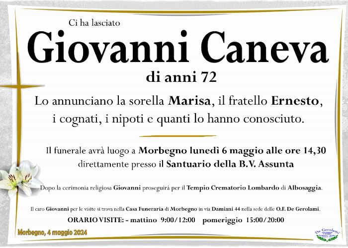 Caneva Giovanni: Immagine Elenchi