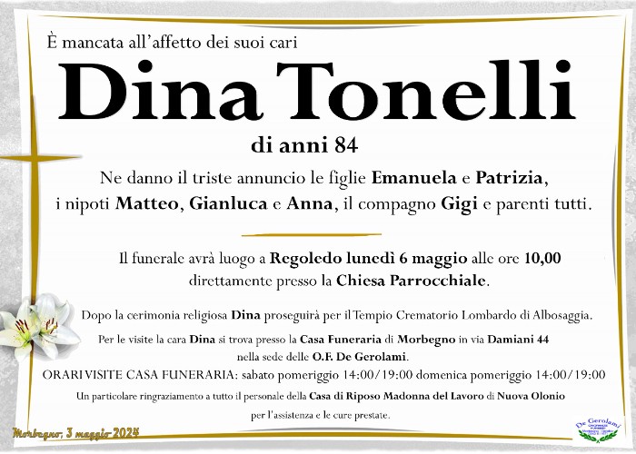 Tonelli Dina: Immagine Elenchi