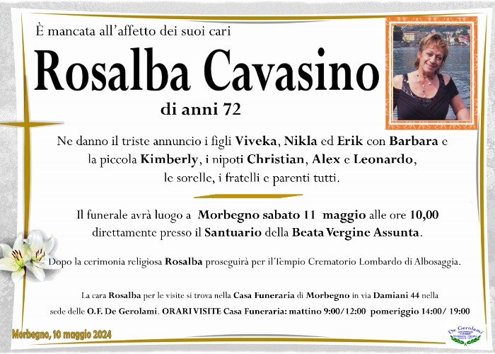 Rosalba Cavasino: Immagine Elenchi