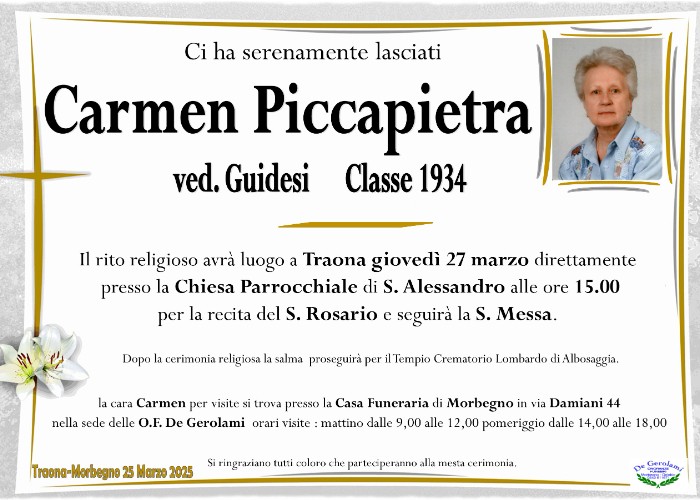 Carmen Piccapietra: Immagine Elenchi
