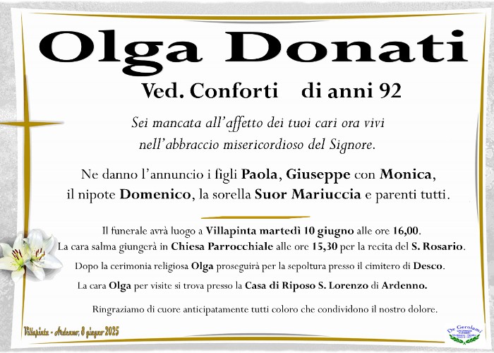 Donati Olga: Immagine Elenchi
