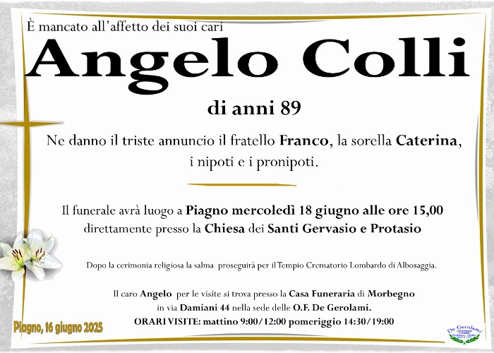 Angelo Colli: Immagine Elenchi