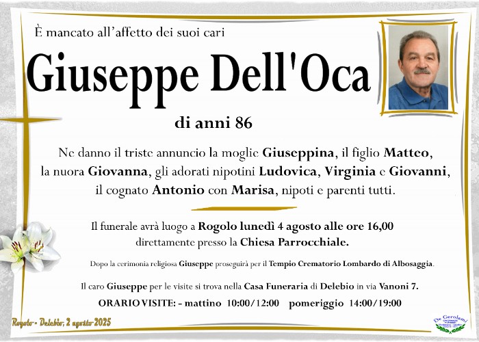 Dell'Oca Giuseppe: Immagine Elenchi