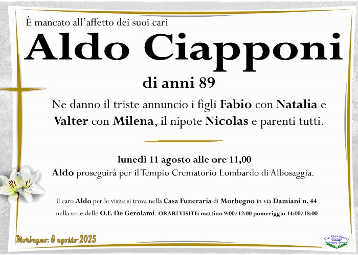 Alfonso Aldo Ciapponi: Immagine Elenchi
