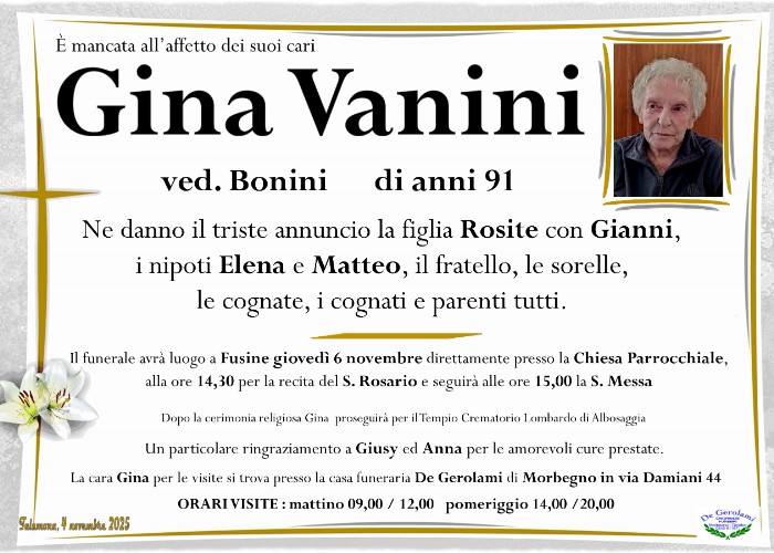 Gina Vanini: Immagine Elenchi