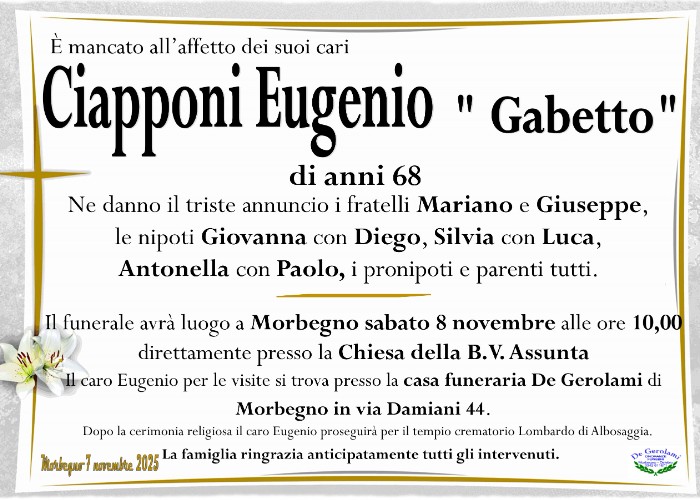 Ciapponi Eugenio.: Immagine Elenchi