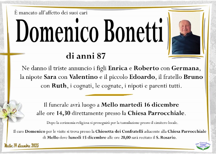 Bonetti  Domenico: Immagine Elenchi