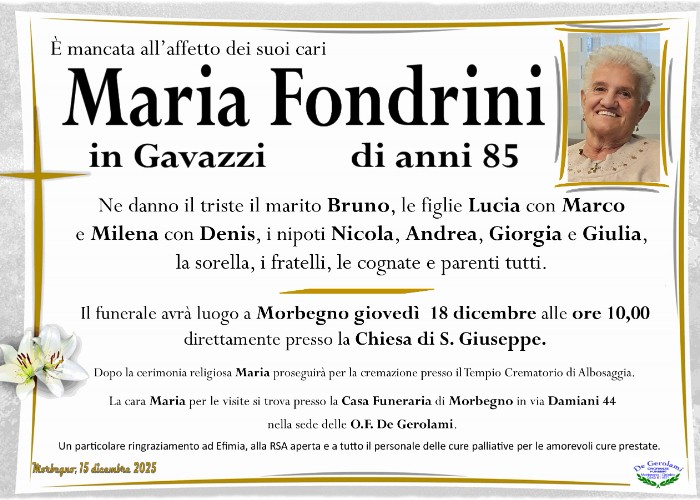 Maria Fondrini: Immagine Elenchi