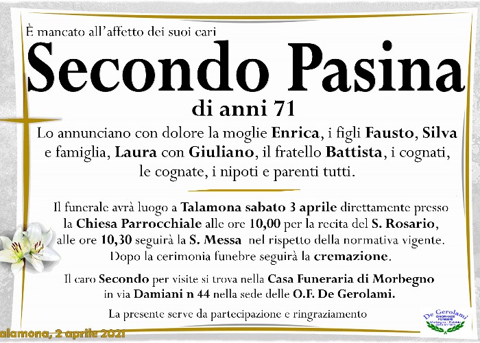 Pasina Secondo: Immagine Elenchi