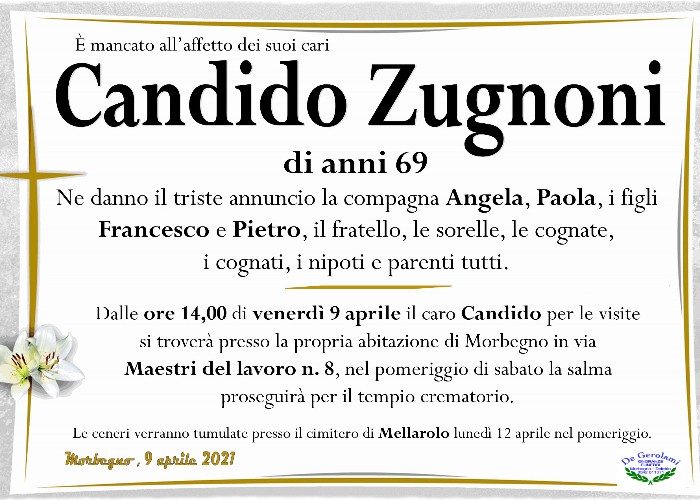Zugnoni Candido: Immagine Elenchi